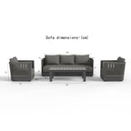 Ares Onyx 5 Seater Garden Lounge Set – Aluminium Outdoor Sofa Set UK