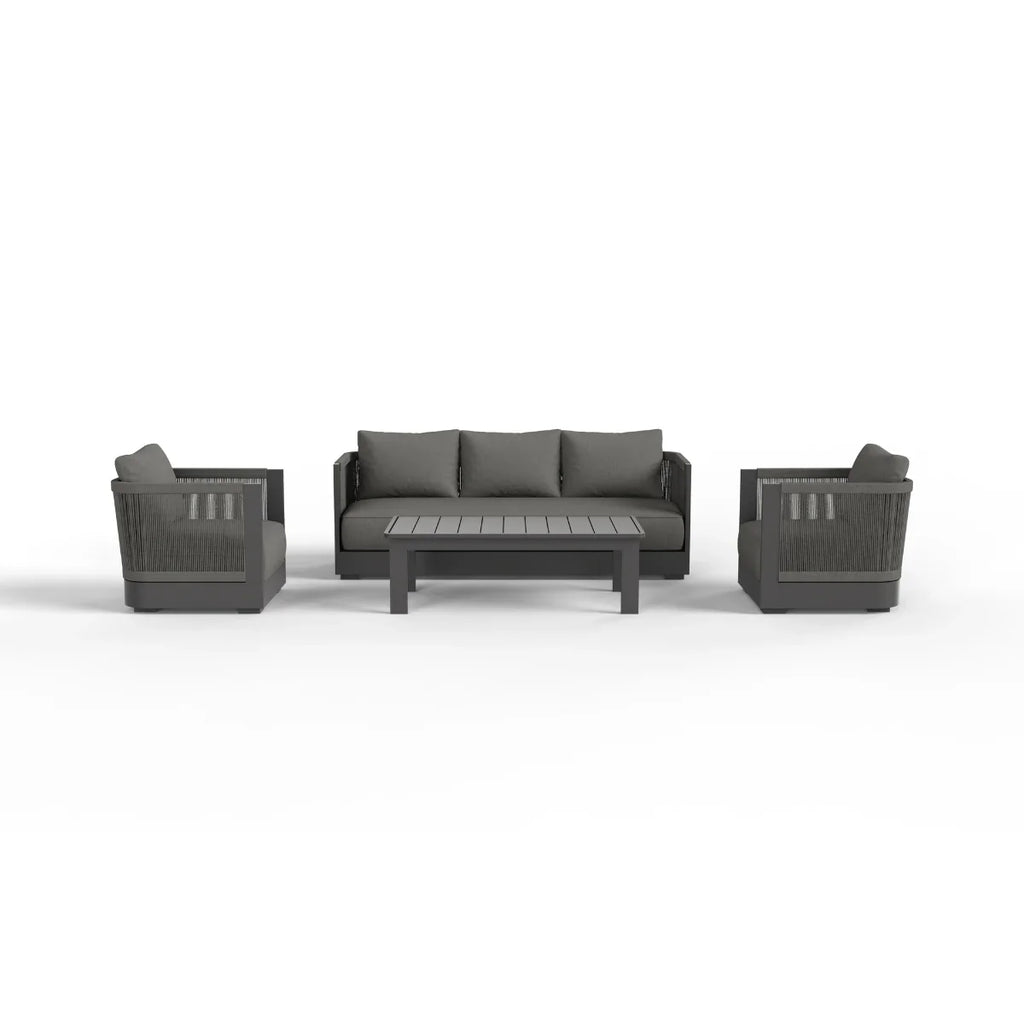 Ares Onyx 5 Seater Garden Lounge Set – Aluminium Outdoor Sofa Set UK