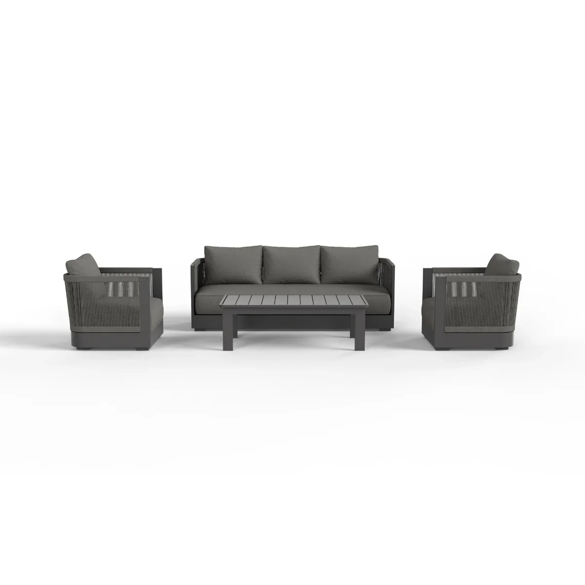 Ares Onyx 5 Seater Garden Lounge Set – Aluminium Outdoor Sofa Set UK