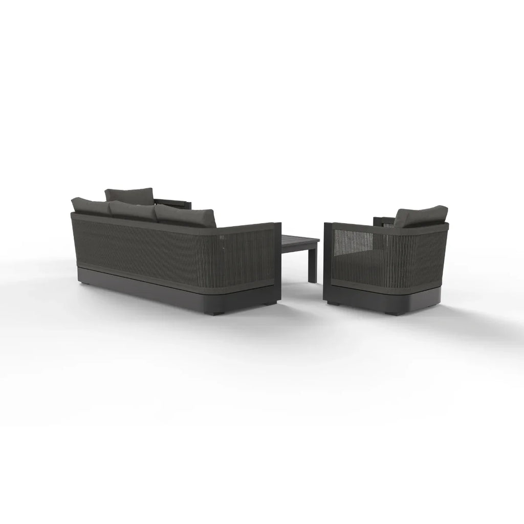 Ares Onyx 5 Seater Garden Lounge Set – Aluminium Outdoor Sofa Set UK