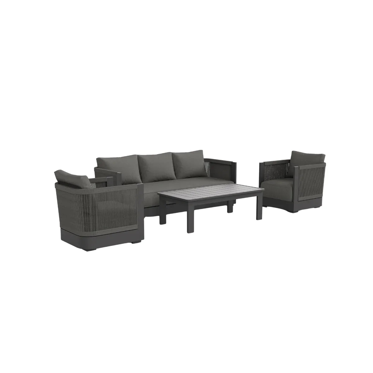 Ares Onyx 5 Seater Garden Lounge Set – Aluminium Outdoor Sofa Set UK