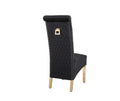 Pair Of 2 Sofia Black & Gold Square Knocker Dining Chair