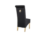 Pair Of 2 Sofia Black & Gold Square Knocker Dining Chair