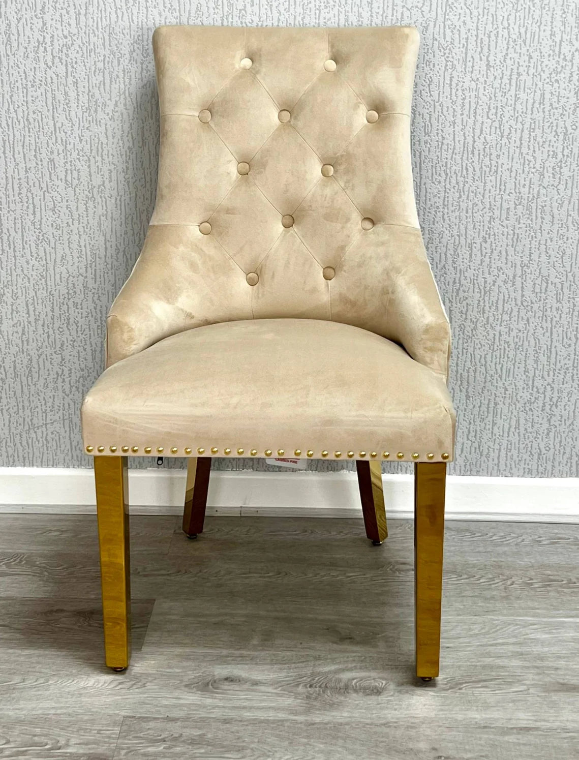 Majestic Mink & Gold Dining Chair Lion Knocker| Order 2-4-6-8-10