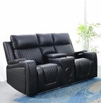 Rio 3 Seater Recliner Sofa Electric- 2 Seater Recliner Sofa Electric Black