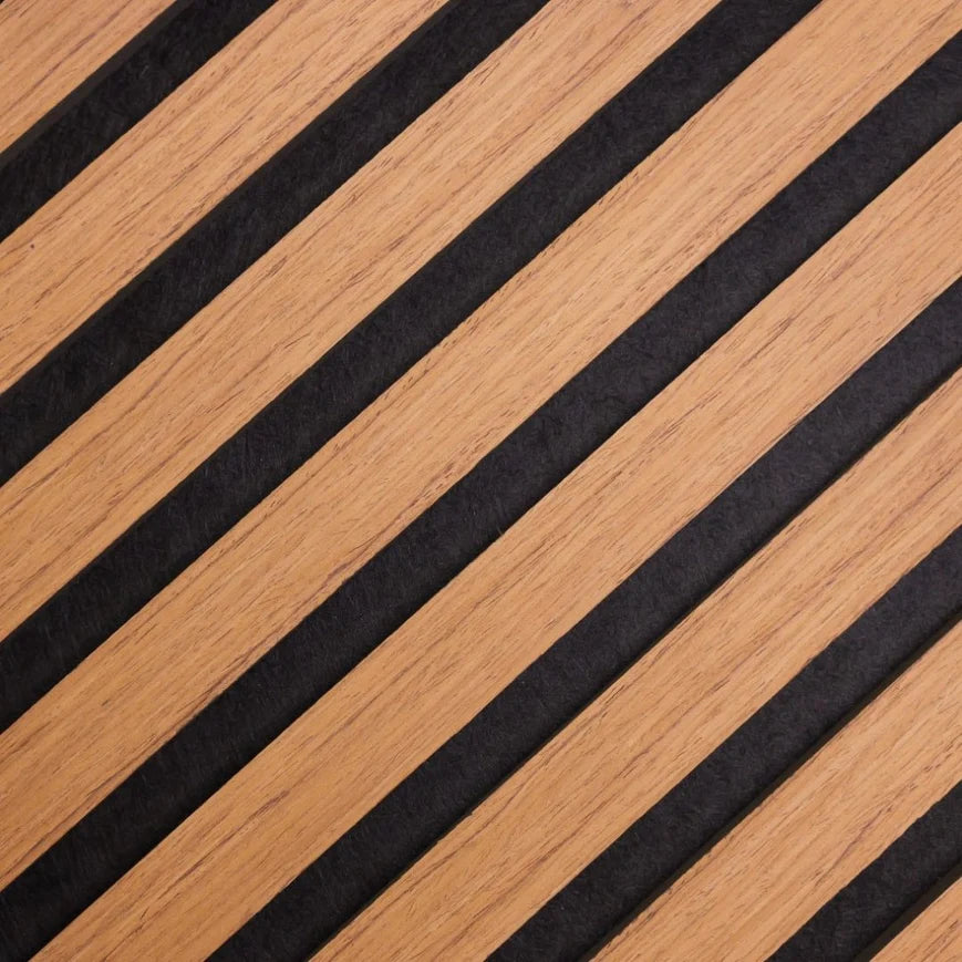 Teak Premium Acoustic Wall Panel – Wooden Slatted 2400mm x 600mm (1.44m²)