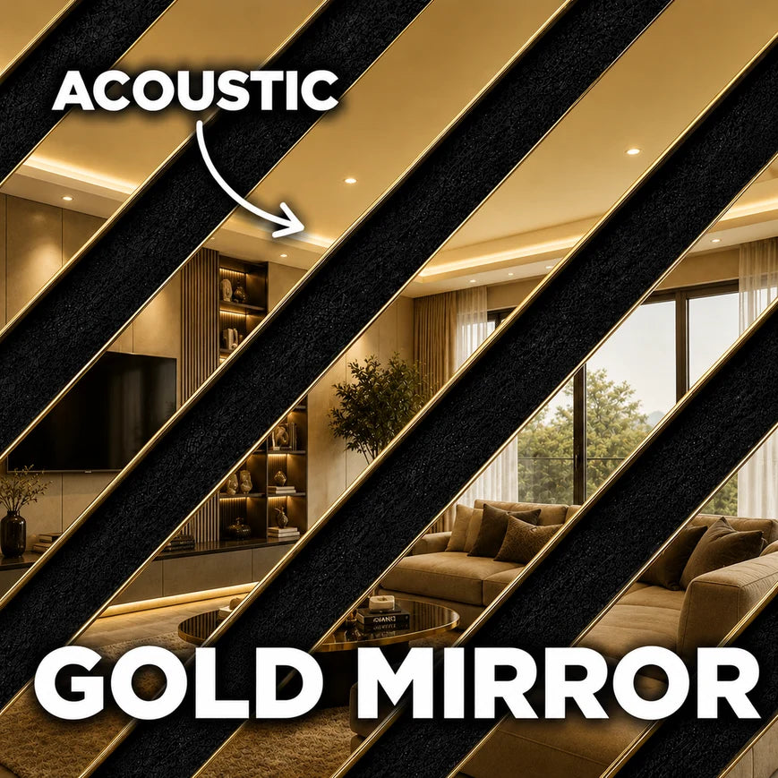 Premium Acoustic Wall Panels – Wooden Slatted Felt Back Panel 2400mm x 600mm x 17mm (1.44m²)