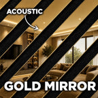 Premium Acoustic Wall Panels – Wooden Slatted Felt Back Panel 2400mm x 600mm x 17mm (1.44m²)