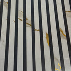 Acoustic White & Gold marble Premium wooden wall Panel 2400mm x 600mm
