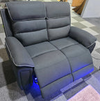 Milano Fabric Platinum 3+2  Electric Recliner Set -Mood Lights/USB Charging