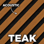 Premium Acoustic Wall Panels – Wooden Slatted Felt Back Panel 2400mm x 600mm x 17mm (1.44m²)
