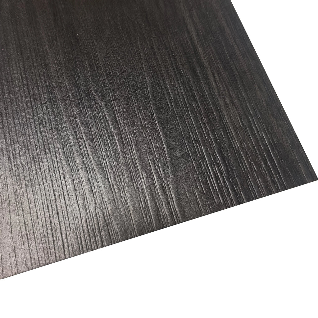 ALUXO® LVT Self Adhesive Vinyl Flooring Tiles - Wood Effect Charcoal | 914mm x 152mm (5m² Pack)