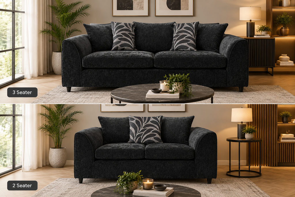 Zink Chenille Fabric 3 + 2 Sofa Suite