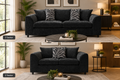 Zink Chenille Fabric 3 + 2 Sofa Suite