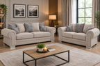 Milan 3 + 2 Seater Fabric Sofa Set Scatter back