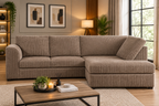 Oxford Full Jumbo Cord 4 Seater Corner Sofa - Full back