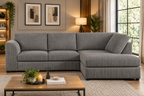 Oxford Full Jumbo Cord 4 Seater Corner Sofa - Full back