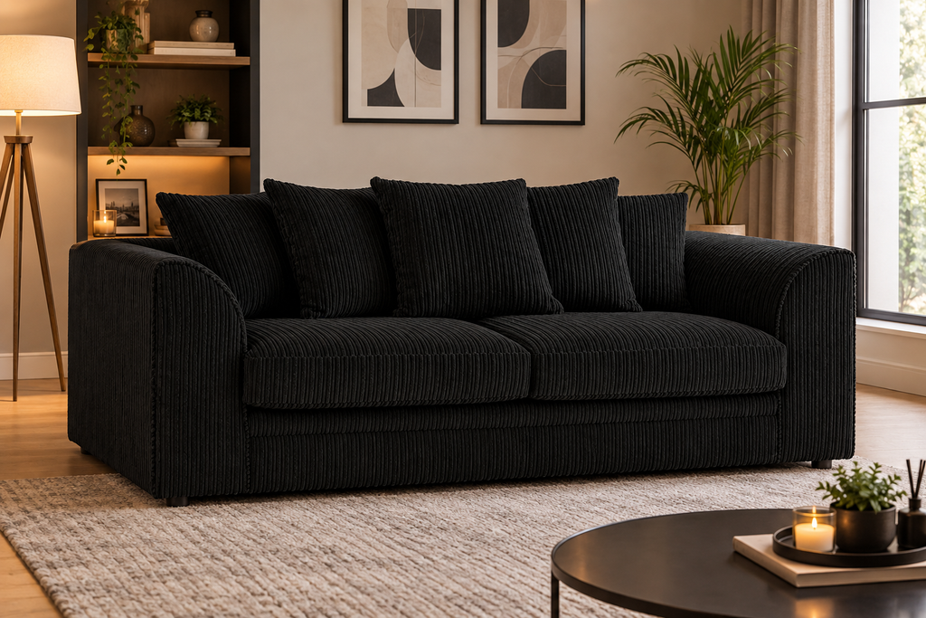 Oxford Full Jumbo Cord 3 Seater - Scatter back