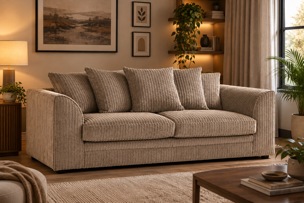 Oxford Full Jumbo Cord 3 Seater - Scatter back