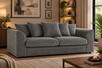 Oxford Full Jumbo Cord 3 Seater - Scatter back