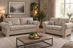 Milan 3 + 2 Seater Fabric Sofa Set Full back