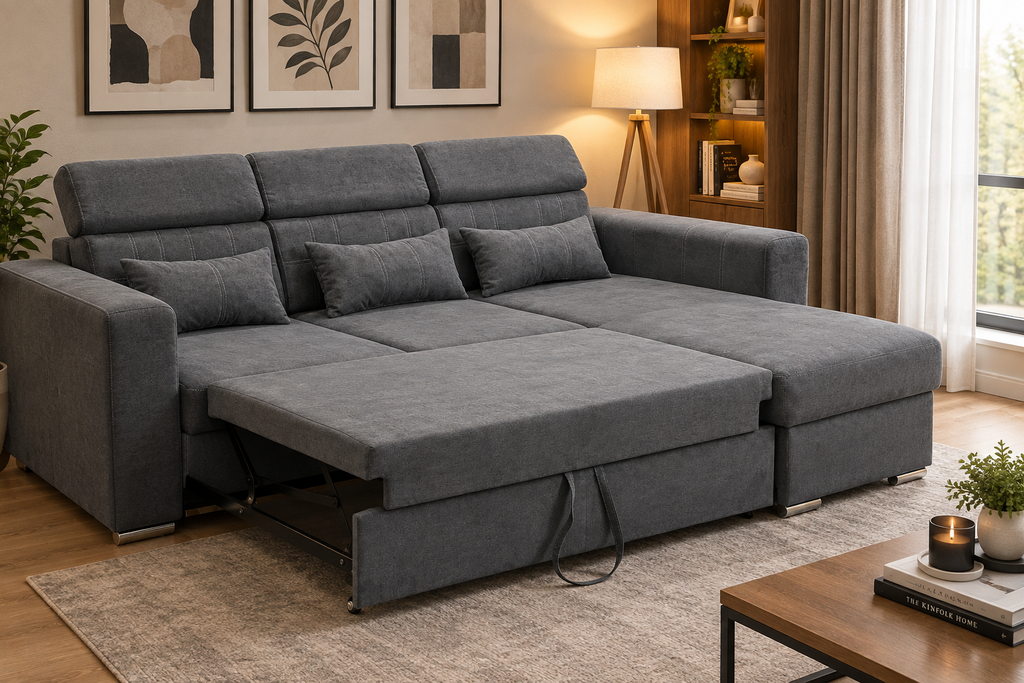 Miami Corner Sofa Bed With Storage - Reversible