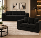 Oxford Full Jumbo Cord Sofa Set - Scatter back