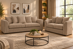 Oxford Full Jumbo Cord Sofa Set - Scatter back