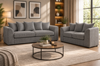Oxford Full Jumbo Cord Sofa Set - Scatter back