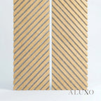 Panelux™ Pro Chevron Slat Oak Wall Panels | Grey Felt Backing - 240cm x 30cm (Set Of 2)