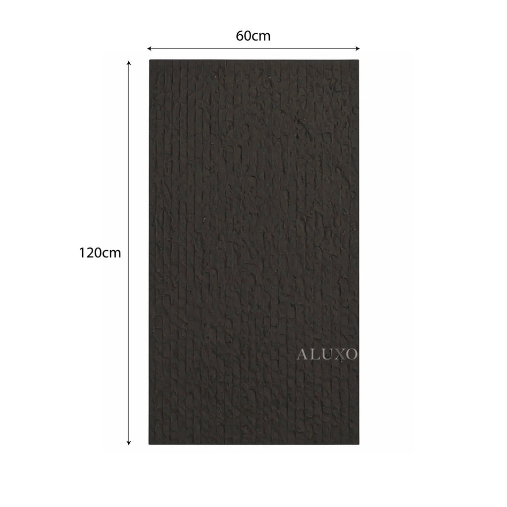 Outdoor Black Chiseled MCM Flexible Stone 2.88m² | 120x60cm Weather-Proof Exterior Panel (Set of 4)