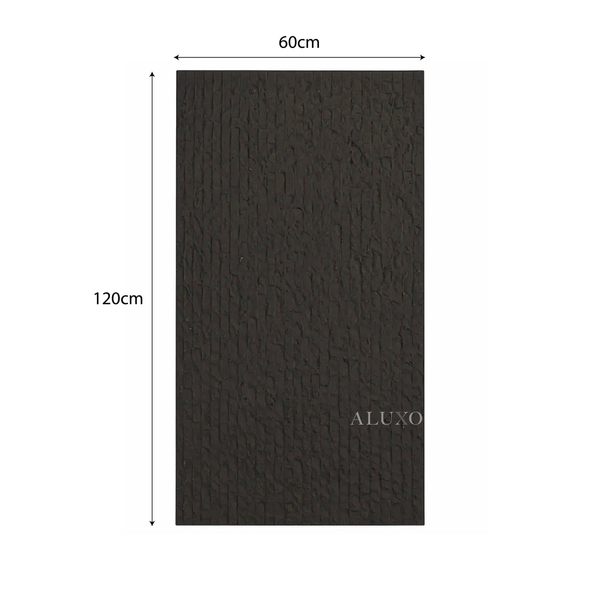 Outdoor Black Chiseled MCM Flexible Stone 2.88m² | 120x60cm Weather-Proof Exterior Panel (Set of 4)