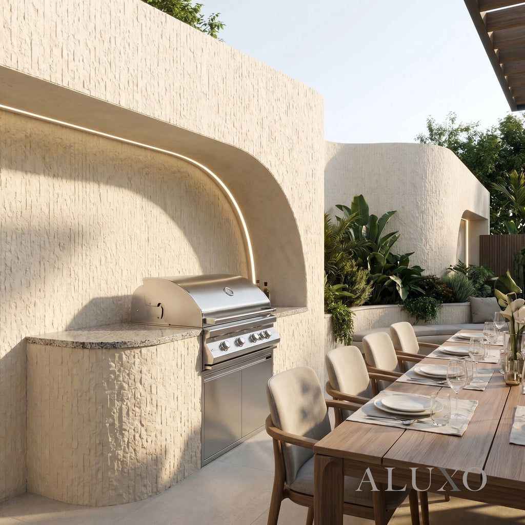 Outdoor Off White Chiseled MCM Flexible Stone 2.88m² | 120x60cm Weather-Proof Exterior Panel (Set of 4)