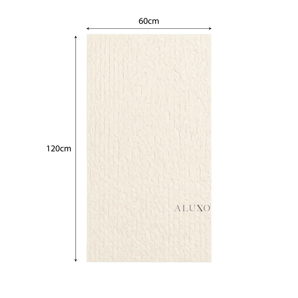 Outdoor Off White Chiseled MCM Flexible Stone 2.88m² | 120x60cm Weather-Proof Exterior Panel (Set of 4)