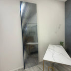 Metallic Chrome Acoustic Slatted Wall Panels – Luxury Soundproof Panel