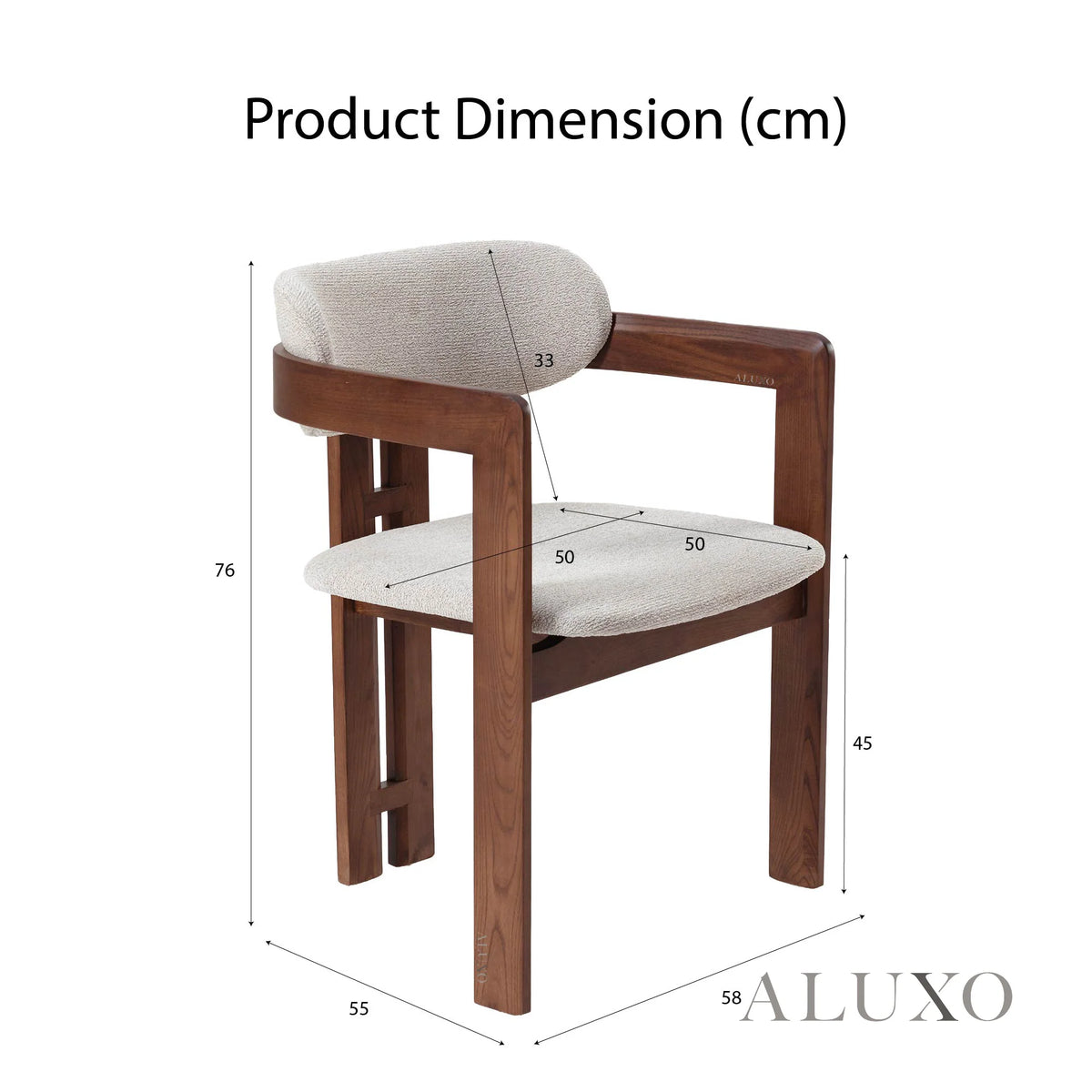 ALUXO® Mercado 2.2m Walnut & Beige Marble Dining Set – Sculptural Base Table with 6/8 Clara Oatmeal Bouclé Chairs