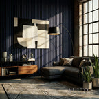 Panelux™ Pro Blue Coloured Acoustic Wood Wall Panel | 3-Sided Wrap 240cm x 32cm (Set of 2)