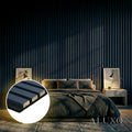 Panelux™ Pro Blue Coloured Acoustic Wood Wall Panel | 3-Sided Wrap 240cm x 32cm (Set of 2)