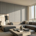 Panelux™ Pro Wide Grey Coloured Wall Panel | 3-Sided Wrap Design 240cm x 30cm (Set of 2)
