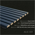 Panelux™ Pro Wide Grey Coloured Wall Panel | 3-Sided Wrap Design 240cm x 30cm (Set of 2)