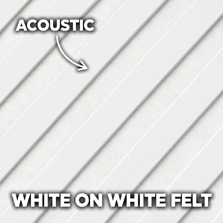 Premium Acoustic Wall Panels – Wooden Slatted Felt Back Panel 2400mm x 600mm x 17mm (1.44m²)