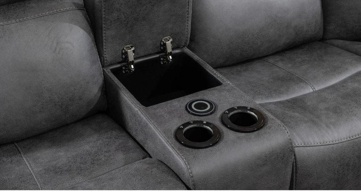 TECHTRONIC Technology Fabric Electric CORNER RECLINER SOFA Grey