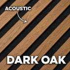 Premium Acoustic Wall Panels – Wooden Slatted Felt Back Panel 2400mm x 600mm x 17mm (1.44m²)