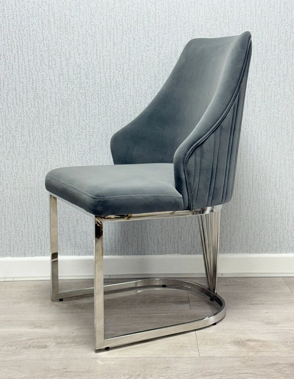 Pair Of 2 Milan Dark Grey Dining Chair
