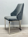 Pair Of 2 Milan Dark Grey Dining Chair