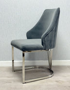 Pair Of 2 Milan Dark Grey Dining Chair