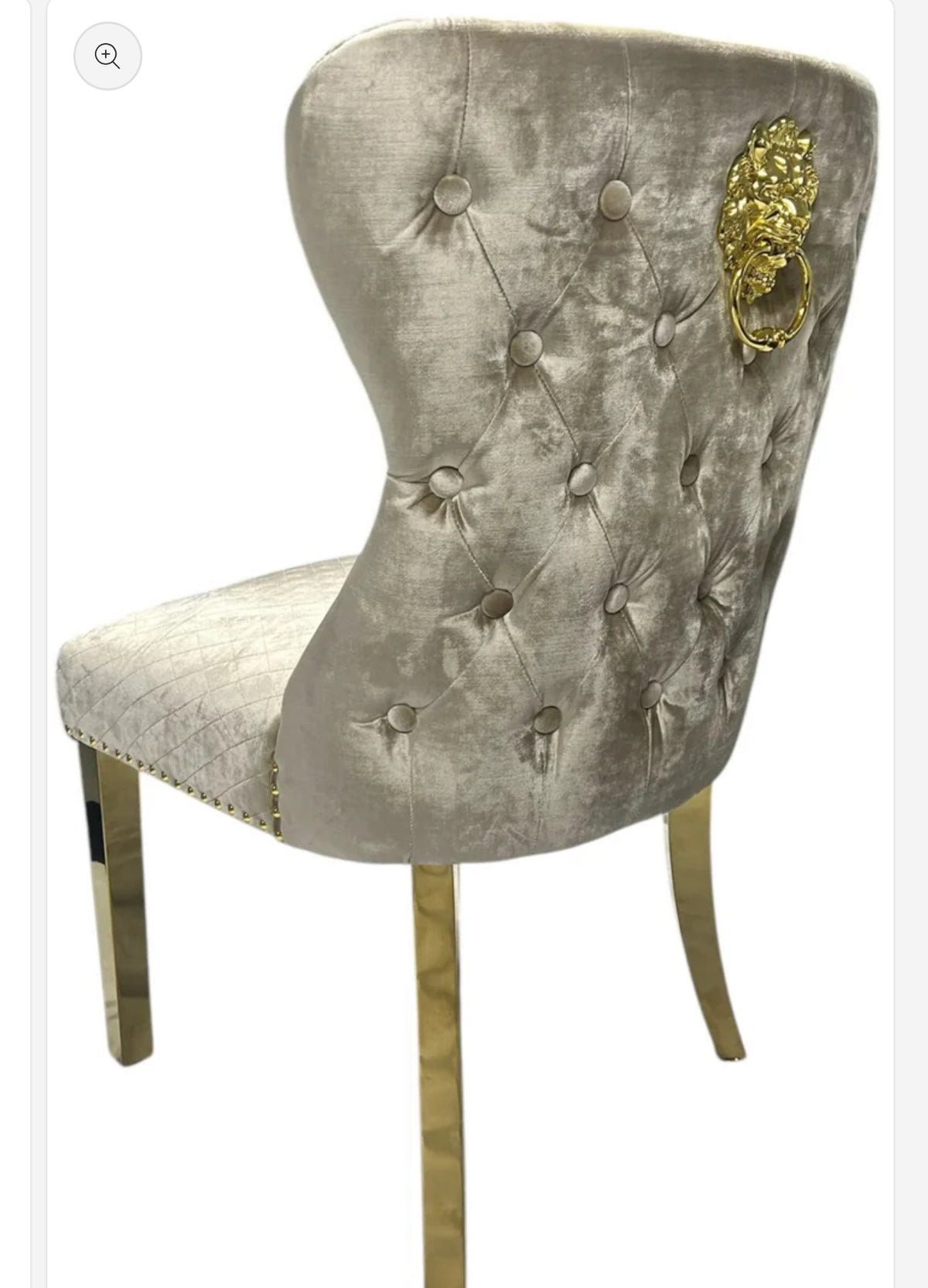 Louis Marble Table With 4 lewis Lion Knocker Chairs