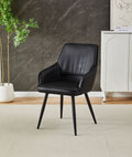 Pair of Palermo Black Leather Chairs