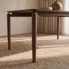ALUXO® Daisy 1.5m Walnut Dining Set – 4-Leg Base Table with 4/6 Kingswood Oatmeal Bouclé Chairs