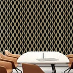 Dark Oak Acoustic Waved Wall Panel (60×240cm) – Modern Soundproof HDF Panels UK